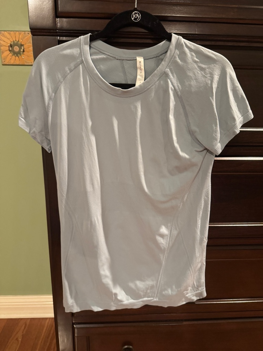 Athleta Light Blue Short Sleeve Momentum Tee size M